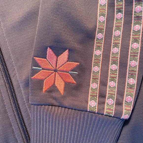 Adidas Originals Size M  Retro Y2k Full Zip Hoodie Track Jacket Mauve - Picture 6 of 14